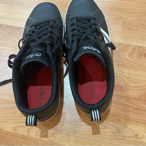 Adidas US size 10 Black with Red Bottom Shoes - Picture 4 of 5